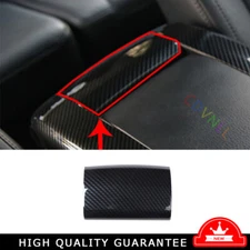 Car Armrest Box Cover Trim Protector For Toyota Highlander 14-2019 Carbon Fiber