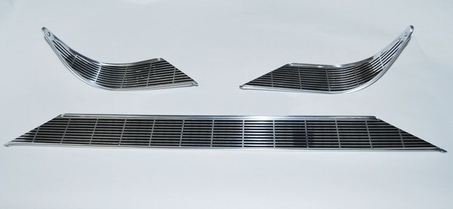 1956 Chevy Bel Air Dash Trim Set – Aluminum No Radio Hole – I-5 Classic Chevy 10615