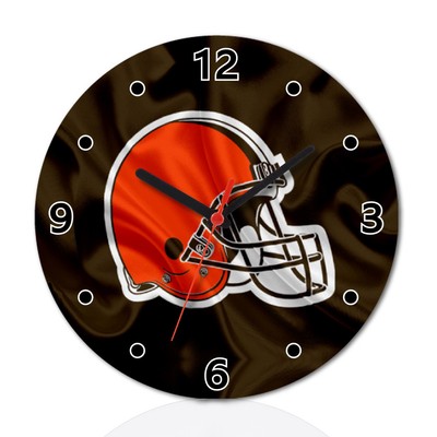Cleveland Browns Wood Wall Clock Round Office Home Room