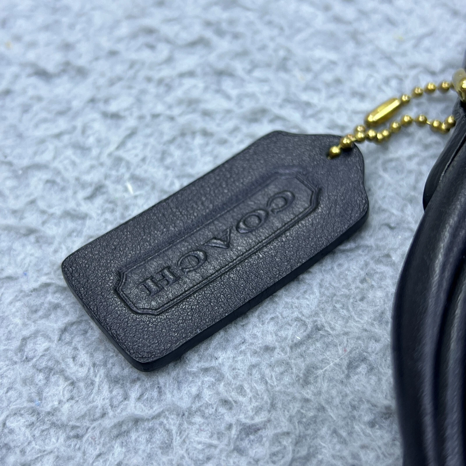 Borsa a tracolla Coach Mini Watson 6606 vintage pelle nera ottone chiusura girevole pochette