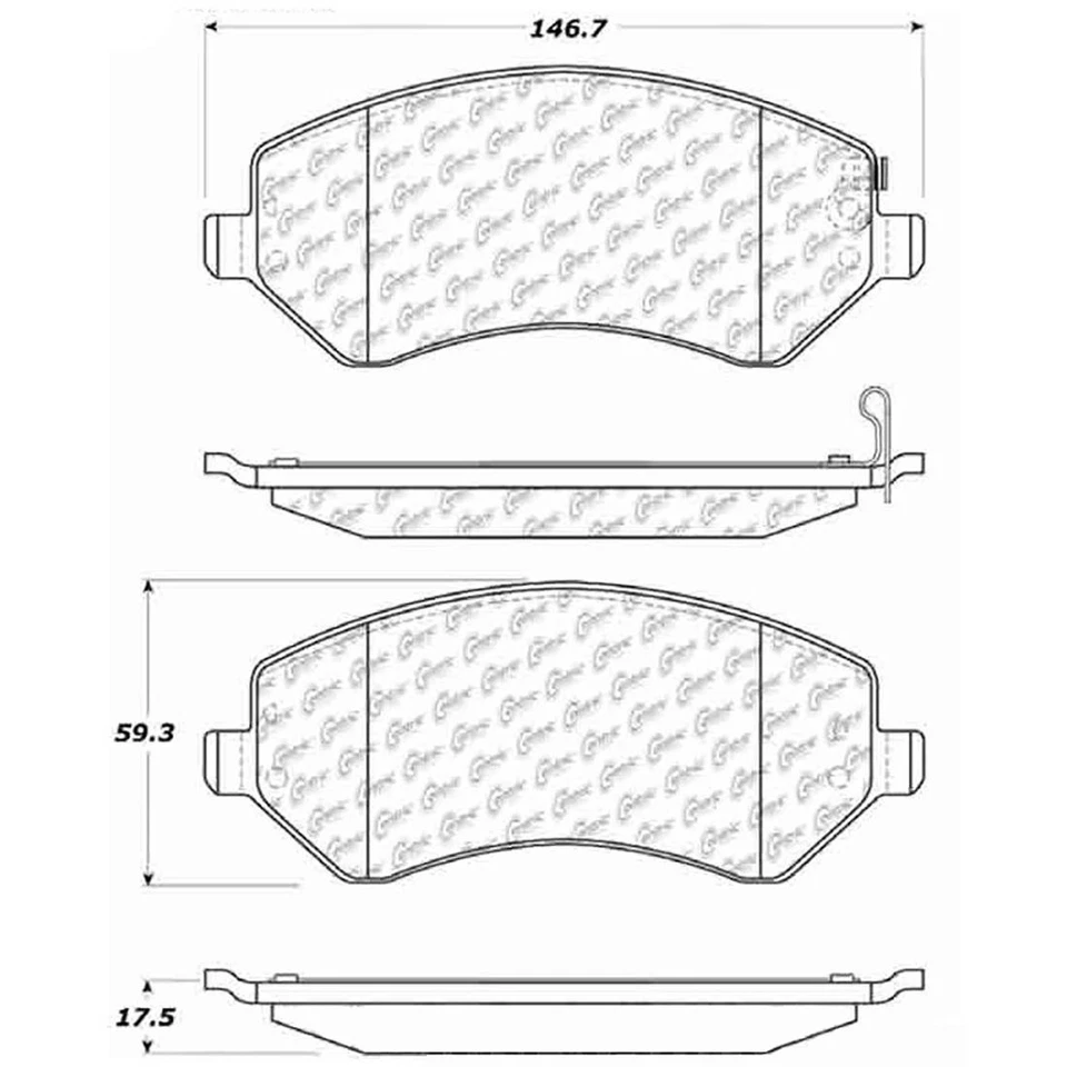 Pastillas de freno delanteras + traseras de cerámica y zapatas de freno para Chrysler Town & Country 2001 Foto 4 de 4