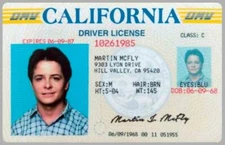 Marty McFly Drivers License ID Card Back To The Future BTTF Michael J. Fox Prop