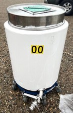 55 Gallon Stainless Steel Drum/Tank with ClampOn Lid and Bottom Outlet. Sanitary