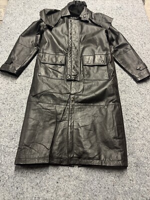 USA Bikers Dream Apparel Women's XS Leather Long Duster