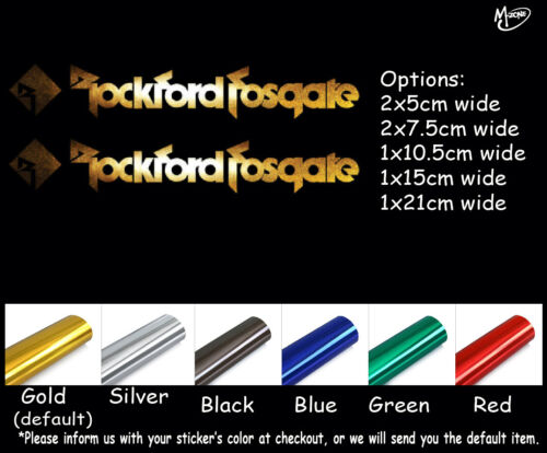 Rockford Fosgate Decals Stickers Metallic Chrome Effect logo die cut best giftsG - Picture 1 of 2