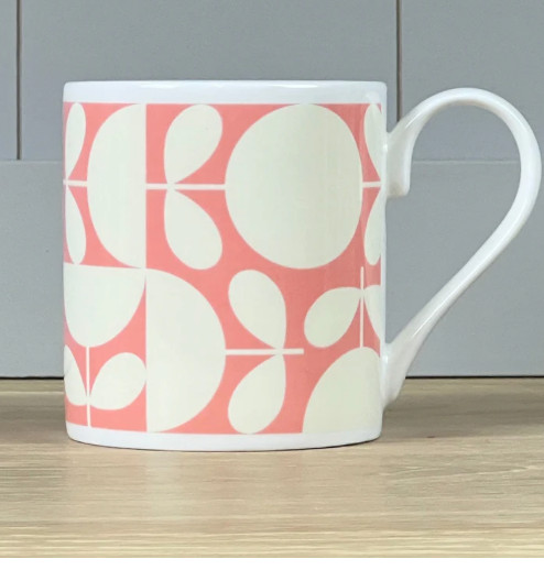 Orla Kiely Patchwork Stem Pink Mug 300ml