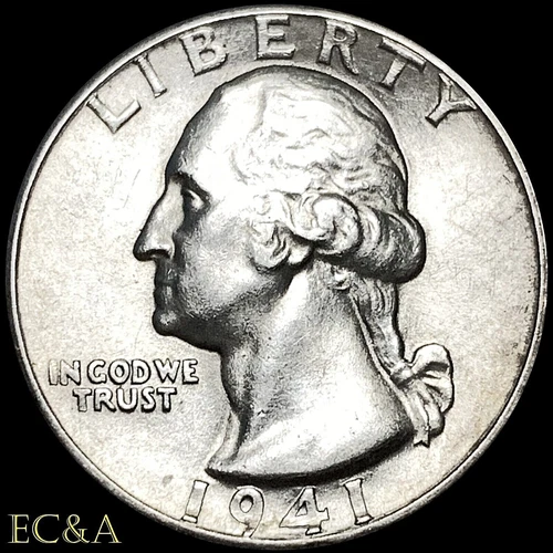 1941-D WASHINGTON QUARTER VERY CHOICE BRIGHT UNCIRCULATED (WQ084)