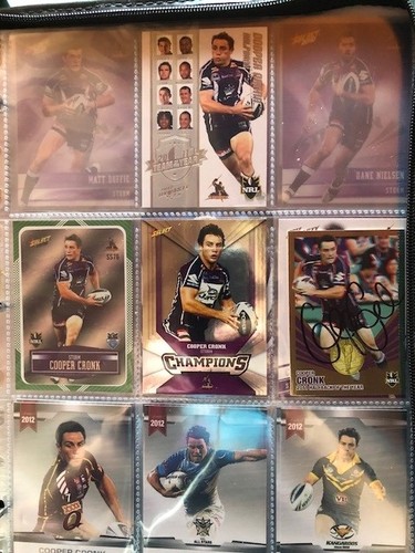 Cooper Cronk Signed Collector Cards Bulk Lot Leather Folder Storm NRL - Picture 8 of 12