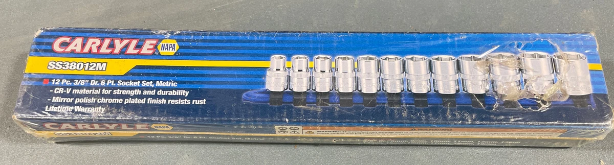 Carlyle Socket Set 3 8 in Metric 12 Pc Set