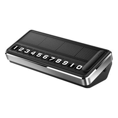 Solar Charging Temporary Parking Card Luminous Temporary Stop Phone Number Card 