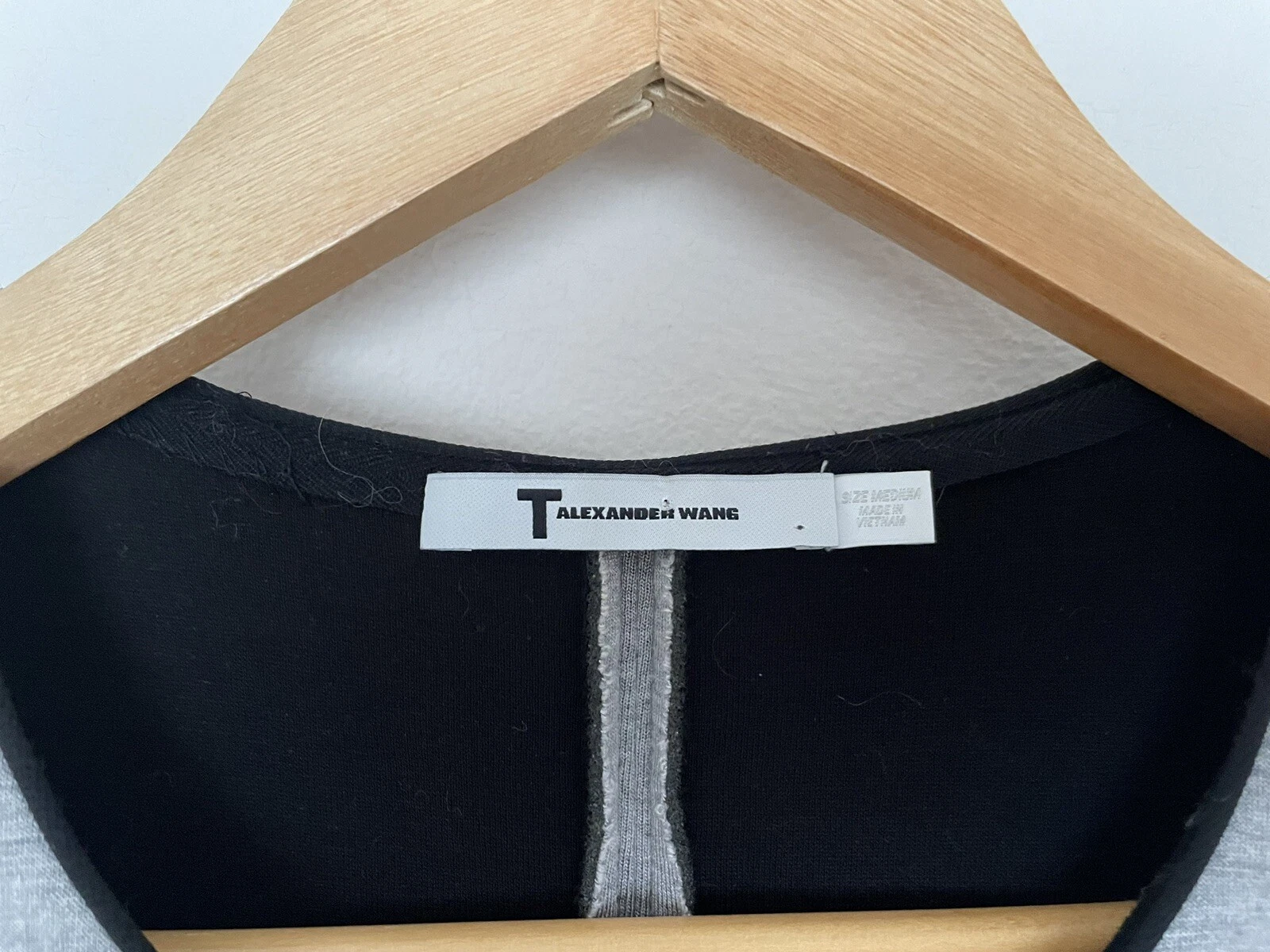 Abito T by Alexander Wang grigio subacqueo zip davanti plissettato neoprene taglia M pinafore