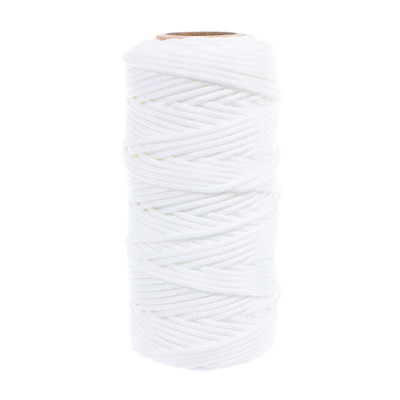 Polyester Mini Blind Cord - Braided by West Coast Paracord - 171 Feet White Rope