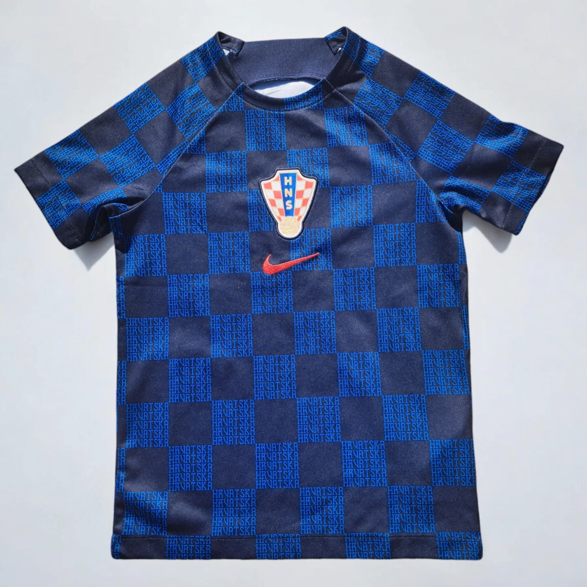 Maillot Vintage Croatie N°5 Corluka Rouge à Carreaux - Taille L