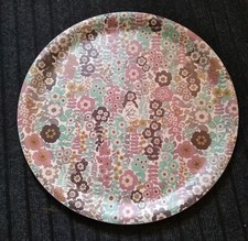 Katie Alice Pretty Floral Wooden Retro Round Serving Large Tray 43.5 cm 