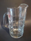 Vtg Anchor Hocking Pitcher Tartan Manchester Heavy Glass 50oz MCM Water Lemonade