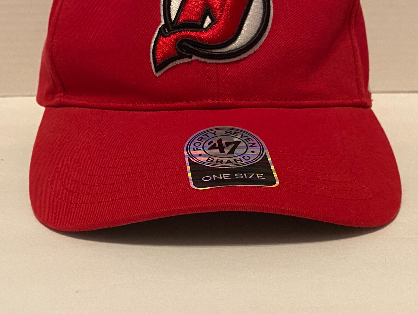 New Jersey Devils Red Adjustable Hat Embroidered … - image 3