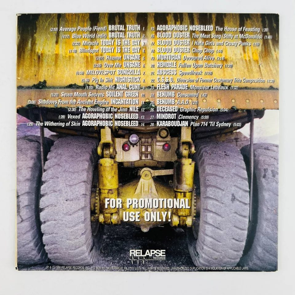 SOLID Strip Mining The Underground Since 1990 Relapse PROMO Sampler CD - Image 2 of 2