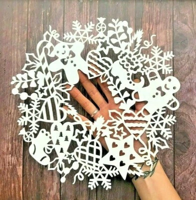 Gingerbread Man Wreath Christmas Wreath Christmas Decorations Front Door Wreath