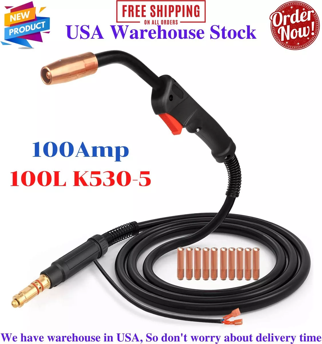 MIG Welding Gun Torch Stinger 100Amp 10ft(3m) Replacement For.
