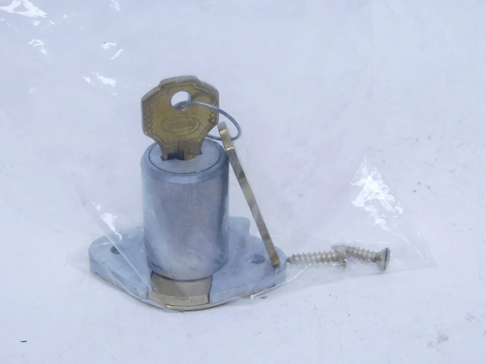 NEW USA! VINTAGE CCL CORRBIN CABINET LOCK 02067 7/8" X 1-1/8" CYLINDER US26D (ES - Image 3 of 4