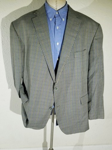 NWT Oak Hill 54R/56R Green Brown Blue Check Tweed Blazer Jacket sport Coat 3XL - Picture 2 of 6