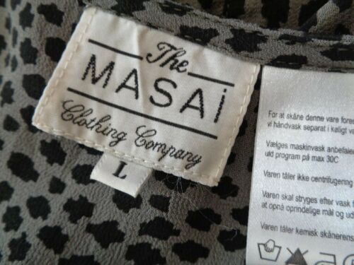THE MASAI CLOTHING COMPANY TAUPE AND BLACK PRINT TUNIC - SIZE LARGE - Picture 5 of 5