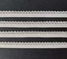 10m de 10mm Blanco Decoración Elástico Cajuela Borde Picot Lencería Ropa Interior Bordes Encaje