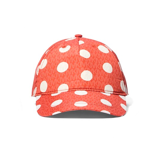Michael Kors Brown and White Polka Dot MK Logo Baseball Cap Michael Kors | Accessories | Michael Kors Cream Knit Hat  main image 2