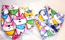 3 pack HANDMADE FASHION FACE COVER MASK Adult toon Puppies Dogs pup WASHABLE NEW