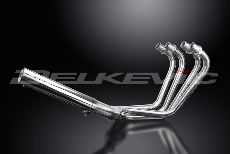 Silenciador recto acero inoxidable escape completo Kawasaki KZ1000 LTD 79-80 4-1 Foto 2 de 4