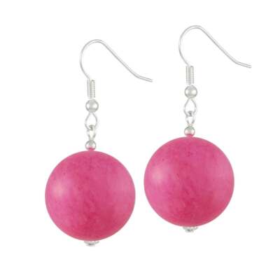 Vanity dunkelrosa Berg Jade Ohrhänger rosa 3,8