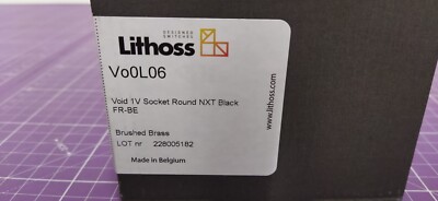 LITHOSS Vo0L06 Void 1V Socket Round NXT Black FR-BE Brushed Brass 