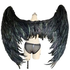 Adult large big Devil black feather angel wing wholesale
