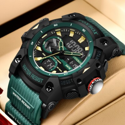 #ad Men#x27;s Watch Big Dial Quartz Digital Analog Luminous Waterproof Sports Wristwatch $22.94