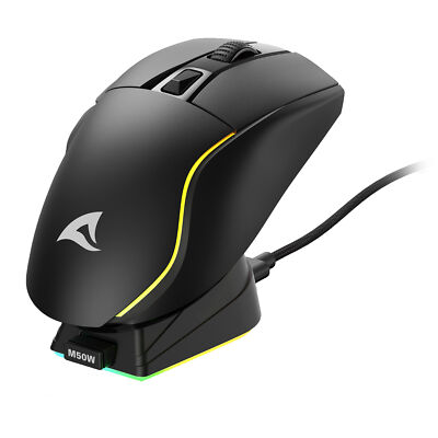 Sharkoon SKILLER SGM50W, Gaming-Maus, optisch, 6400dpi, USB, kabellos, 6 Tasten