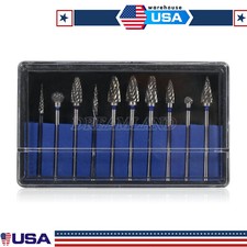 10 pcs/box 2.35mm Tungsten Carbide Tungsten Steel Dental Burs Lab Tooth Drill US