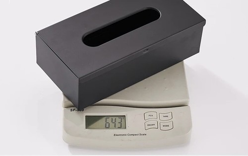 Soporte de tela de metal caja impermeable servilleta baño acero inoxidable montado en pared - Imagen 11 de 15