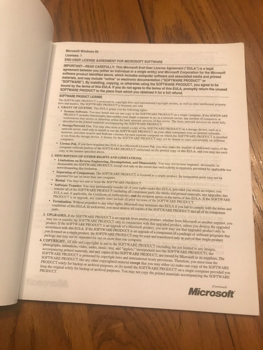 Microsoft Windows 95…Instruction Manual Only Ships N 24h | eBay