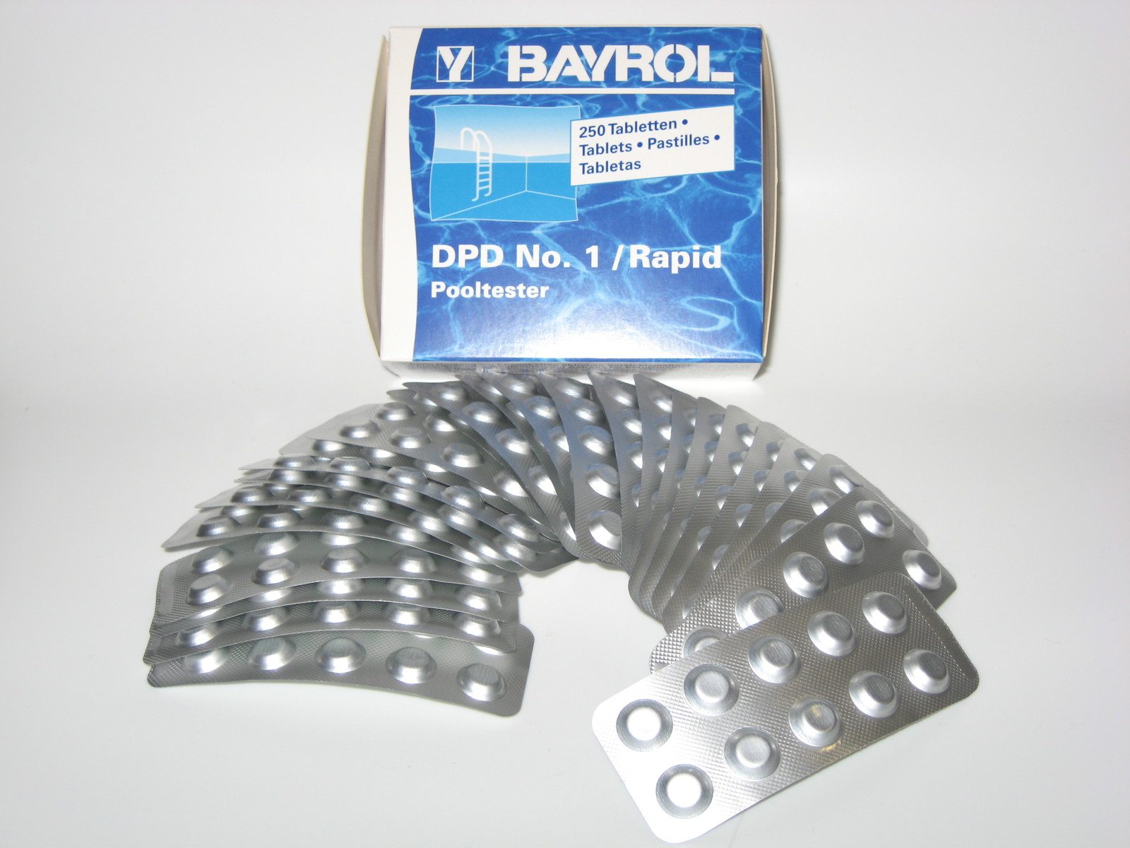 REAGENTI  DPD1 - 250 PASTIGLIE REAGENTI ANALISI CLORO PER POOL TESTER - PISCINA