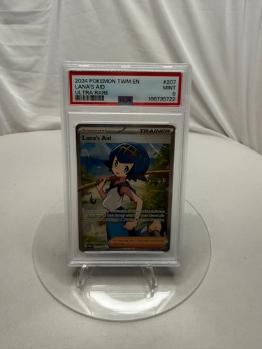 2024 Pokemon TWM EN-Twilight Masquerade Lana's Aid Ultra Rare PSA MINT 9 #207