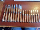 Sterling Silver Handled Stainless Blade Gorham Knife Set, Matching, Brilliant