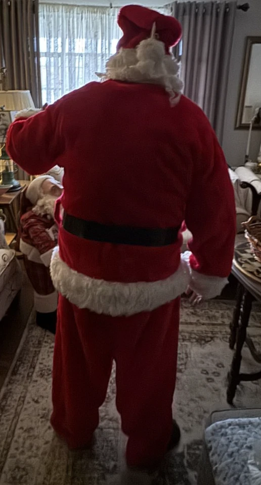 Traje De Papá Noel Vintage NAVIDAD SAINT NICK Disfraz con Elfo Conjunto XL Foto 3 de 4