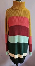 Farm Rio Anthropologie Women's Boldly Striped Sweater Dress Size S