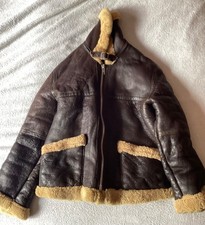 mens flying jacket leather sheepskin Small 38”/97cm Excellent condition.