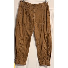 Ulla Johnson Women's Button Detail Utility Pants Twill High Rise Maximalism