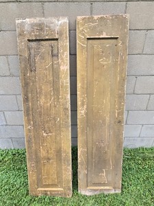 Pair Antique Wood Doors 69" X 18 X 1.5" Thick Architectural Salvage