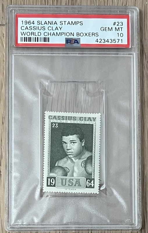 1964 Slania Stamps #23 Cassius Clay PSA 10 Gem Mint