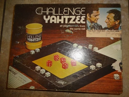 Challenge Yahtzee Board Game Vintage 1974 Milton Bradley COMPLETE Made USA