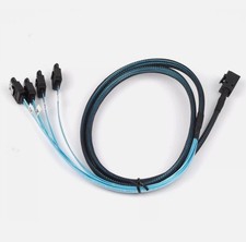 SAS cable SFF-8643 to 4x SATA forward breakout 39-in 100-cm SFF8643 TO 4 SASTA