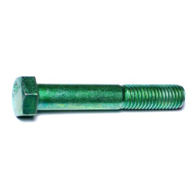 9/16''-12 x 3-1/2'' Green Rinsed Zinc Grade 5 Hex Cap Screws (37 pcs.)